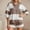 Coffee, variant on MAIHAN Women Casual Outfits Spring Outfits for Women Short Sleeve Tops Shorts Trendy 2 Piece Summer Shorts Set Casual Two-Piece Outfit