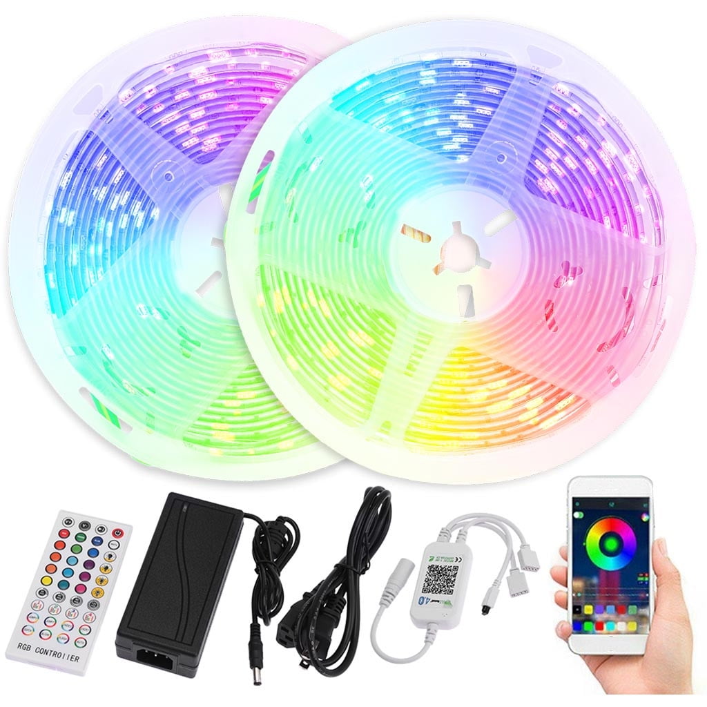 5/10/20M 5050 3528 RGB LED Strip Lights Kit WiFi Bluetooth Music Sound Control 