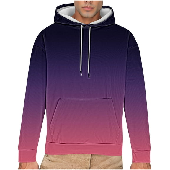 Lmnyox Men's Print Sweatshirts Fall Winter Soft Casual Drawstring Hoodies Comfy Long Sleeve Pullover with Pocket