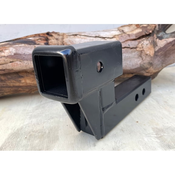 4" Drop Rise High Low Trailer Hitch Adapter, 2" Receiver to 2" Hitch Ball Mount, 7500 lbs Capacity, Heavy Duty Steel Shank, Universal Fit for Trucks, SUVs, Trailers