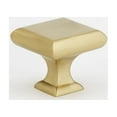 thumbnail image 3 of Alno A310-1-SB Manhattan 1" Smooth Square Solid Brass Cabinet Knob / Drawer Knob - Brass, 3 of 4