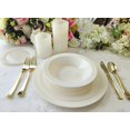 thumbnail image 4 of " OCCASIONS " 40 Plates Pack, Heavyweight Disposable Wedding Party Plastic Plates (10.5'' Dinner Plate, Plain Ivory), 4 of 6