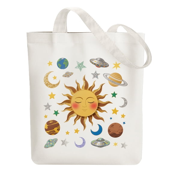 Canvas Tote Bag Reusable Cotton Bag for 1 pc Women Large 14.96"x 15.74" Cloth Shoulder Bags with Zipper Pockets