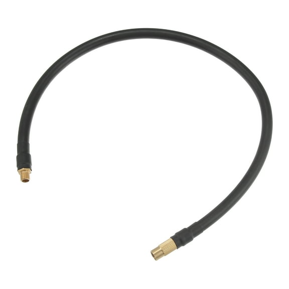 Unique Bargains 50cm Tire Inflator Extension Hose Chuck Adapter Air Pump Tube Tire Valve Pipe for Car Black Copper Tone