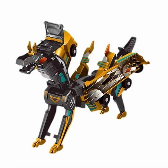 HaoXun Magnetic Collision Transforming Robot Toys - ABS Material Automatic Deformation Cars to Mythical Creatures for Interactive Play and Creative Storytelling