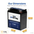 thumbnail image 5 of Zipp Battery Ytx7l-bs (7l-bs 12 Volts,6 Ah, 75 Cca) Motorcycle Battery for Suzuki 250cc Gz250 2008, 5 of 6