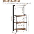 thumbnail image 2 of Baker's Rack with Power Outlet, 4-Tier Standing Kitchen Rack Microwave Stand Storage Shelves, Coffee Bar Station Cabinet Table, Heavy Duty Kitchen Organizer for Coffee Bar, Bread, 2 of 7