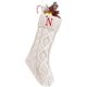thumbnail image 1 of Medias navideñas personalizadas con iniciales, 45 cm, grandes, bordadas, con monograma, de punto cable, para la familia, regalos para fiestas navideñas y decoración para chimenea., 1 of 7