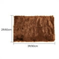 thumbnail image 3 of REGALWOVEN Faux Fur Area Rug Shaggy Floor Mat, Brown 2x3 feet Rectangle, 3 of 8