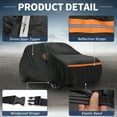 thumbnail image 5 of Unique Bargains Car Cover for Suzuki Swift 2010-2023 PEVA Spunlace Cotton Outdoor Full Car Cover All Weather Waterproof Windproof Sun Rain Snow Protection with Passenger Door Zipper Black, 5 of 6