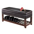 thumbnail image 3 of Pemberly Row Banc avec Coffre de Rangement en Expresso et Noyer, 3 of 4