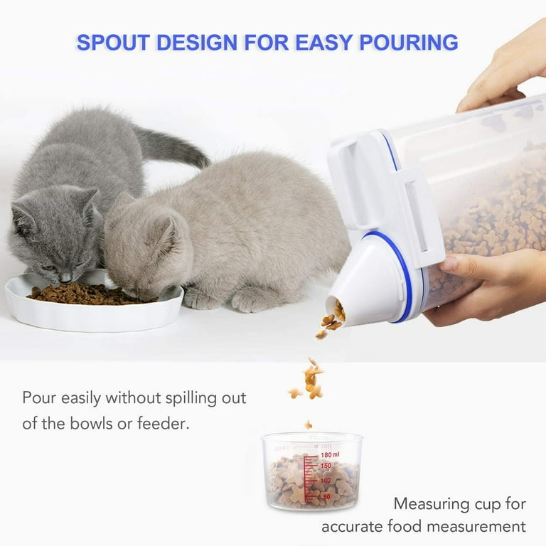 Pet Dog Food Container Cat Food Container with Inverted Spout +