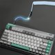 thumbnail image 2 of Pisexur Electronics - Cable USB C en espiral para teclado de juegos para hombre, cable RGB de doble funda para teclado mecánico con metal desmontable de 1,5 m, USB-C a USB-A, organizador de electróni, 2 of 8