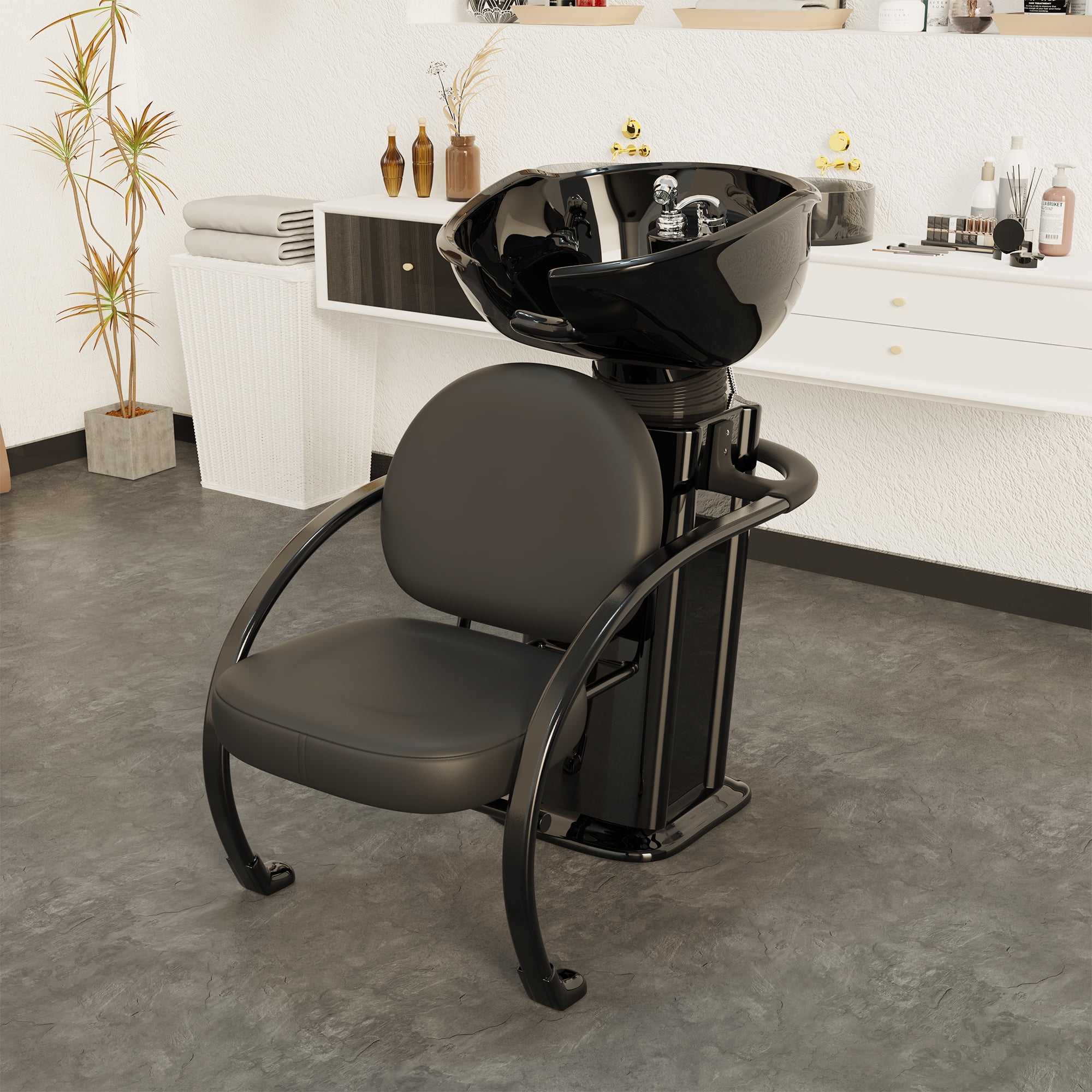 Salon Shampoo Station Salon Basin And Chair For Sale Hair Wash Low Price  Salon Chair Salon Wash Basin (Sink) With Chair