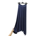 thumbnail image 3 of FRSASU Women's Flowy Maxi Skirts High Waisted Summer Casual Long Elastic Waist Skirts Navy, 3 of 6