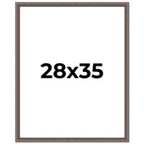 28x35 Frame Silver Real Wood Picture Frame Width 1.25 Inches | Interior Frame Depth 0.5 Inches |