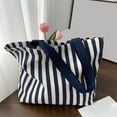 thumbnail image 4 of Hfnxid Tote Bag Cute Stripe Shoulder Tote Lightweight Shoulder Bag Large Capacity Handbag, 4 of 9