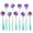 Purple, variant on Flower Spoon Set 8pcs Stainless Teaspoon Rainbow Color For Coffee Tea Mixing Sugar Ice Stir Bar Spoons 8 Diffient Pattern Colorful Mini Cutlery Set Kitchen Tool Gif