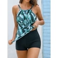 thumbnail image 3 of Charmo Womens Tankini Bath Suits Tummy Control Halter Two Piece Swimsuit with Belt, 3 of 7