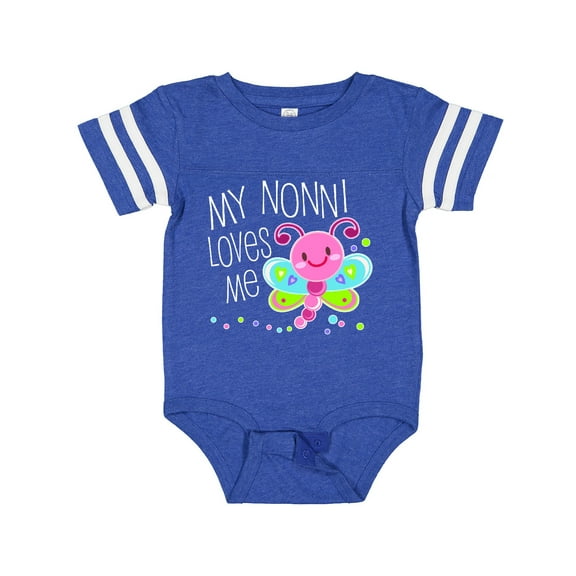 Inktastic My Nonni Loves Me Cute Dragonfly Boys or Girls Baby Bodysuit