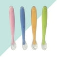 thumbnail image 5 of 4 cucharas de silicona para alimentación infantil (rosa, verde, azul y naranja, 1 de cada una), 5 of 5