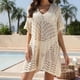 thumbnail image 2 of Traje de baño Prolriy para mujer, pareo de baño, pareo de crochet con dobladillo dividido, pareo de baño, pareo de playa, pareo de baño para mujer, beige A, 2 of 7