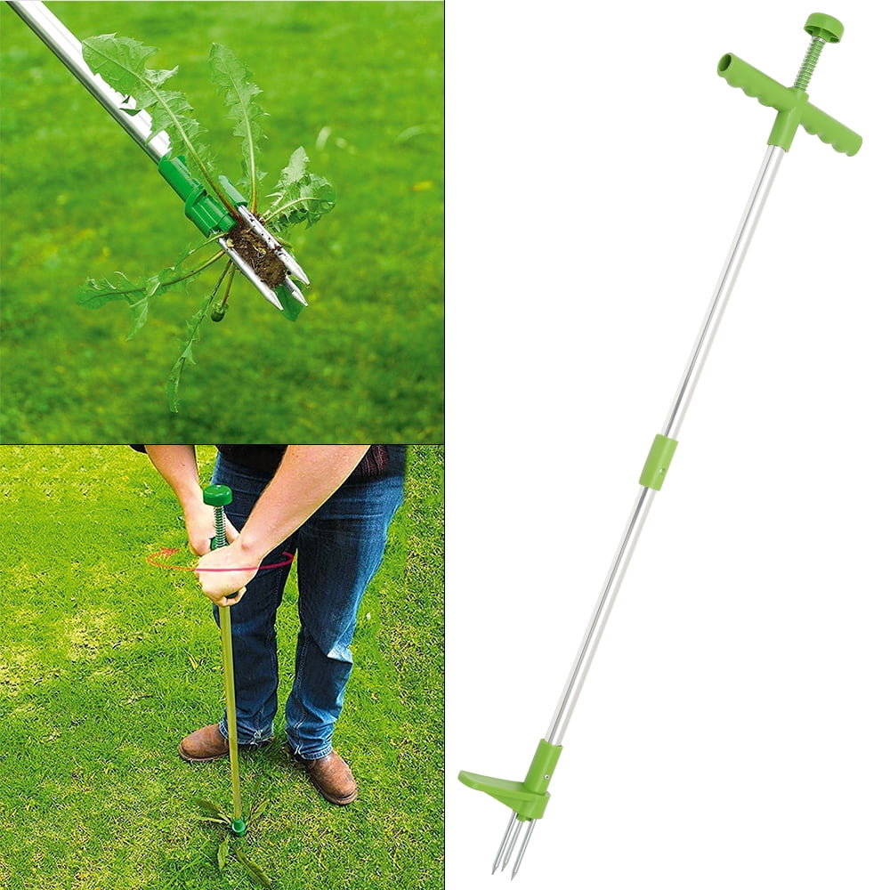 MTFun StandUp Weed Remover with Stainless Steel Claws Weed Puller Long