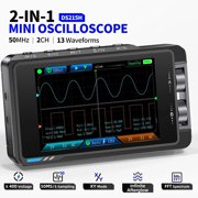 For FNIRSI DS215H Handheld Small HD Screen Digital Oscilloscope + Signal Generator, 2-in-1 Dual Channel 50MHz Oscilloscope Tool