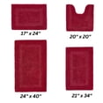 thumbnail image 2 of Better Trends Premium 4 Piece Bathroom Rug Set 100% Cotton, Extra Soft Tufted Bath Mat, Water Absorbent & Reversible Mat, Red Lux Collection, 2 of 2