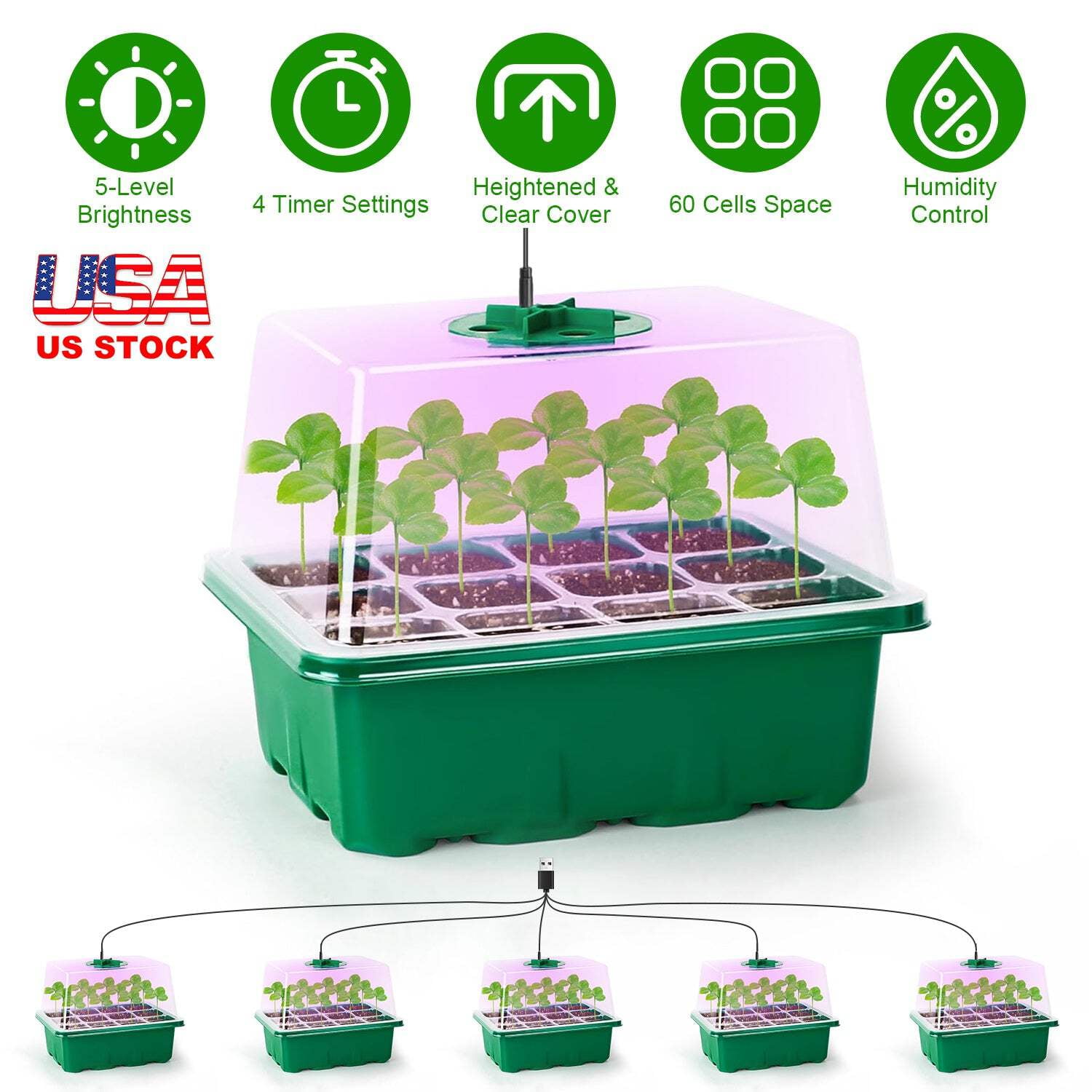 5Packs Seed Starter Tray