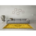 thumbnail image 3 of Ahgly Company Machine Washable Indoor Rectangle Medallion Yellow Traditional Area Rugs, 2' x 5', 3 of 4