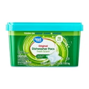 Great Value Automatic Dishwasher Pacs, Fresh Scent, 78 Count