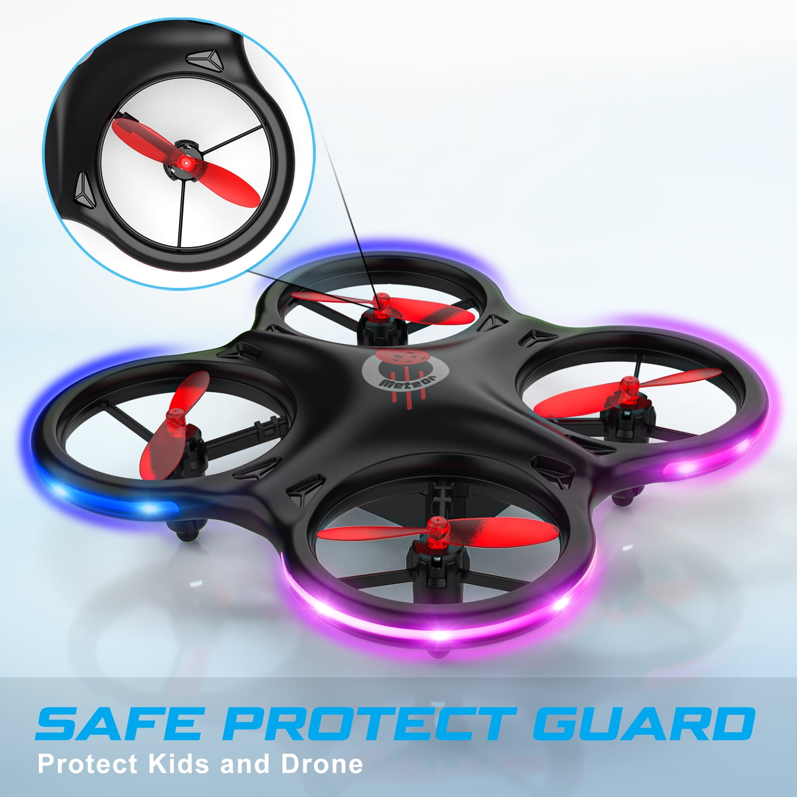 Growsly Mini RC Drone Quadcopter Flying Toys with Auto Hovering Headless Mode 3D Flip for 5 12 Years Old Kids Adults and Beginners Red and Black