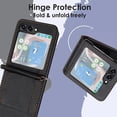 thumbnail image 4 of SaniMore Case for Samsung Galaxy Z Flip5, Wear-resistant PU Leather Retro Durable TPU Shell Flip Folio Stand, Full Body Protection Magnetic Clasp Business Shell, Black, 4 of 5
