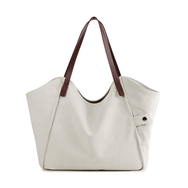 Bolso de hombro de lona para mujer, bolso de viaje de compras de gran capacidad, bolso Vintage CACAGOO Bolso de hombro único