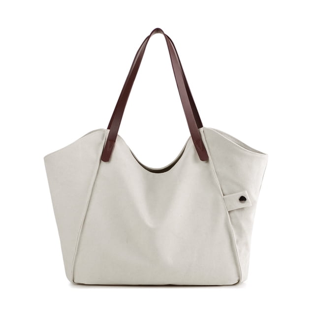 Bolso de hombro de lona para mujer, bolso de viaje de compras de gran capacidad, bolso Vintage Abanopi Bolso de hombro único