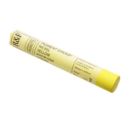 UPC: 0836943008175 | R&F Handmade Paints Pigment Stick  38ml  Nickel Yellow