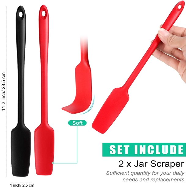 Long handle outlet rubber spatula