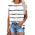 thumbnail image 2 of PVCS T-shirt Décontracté Mode pour Femmes Col Rond Manches Courtes Ample, 2 of 7