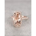 thumbnail image 2 of Limited Time Sale 1.25 carat Antique Halo Morganite and Diamond Engagement Ring in 10k Rose Gold for Women, 2 of 2