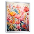 thumbnail image 2 of Designart "Multicolored Ferns composition II" Floral & Botanical Floater Framed Wall Art Living Room, 2 of 7