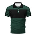 thumbnail image 4 of WAVSUF Men Lapel polo Shirt Soft Pique Polos for Mens Button T-Shirt Army Green Size XL, 4 of 4