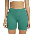 thumbnail image 4 of NELEUS Womens Workout Shorts High Waist Athletic No Front Seam Scrunch Butt Yoga Shorts 1 Pack, Lake Green, US Size M, 4 of 7