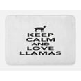 thumbnail image 1 of Llama Bath Mat, Monochrome Pop Culture Phrase with Llama Silhouette South American Wildlife Motifs, Non-Slip Plush Mat Bathroom Kitchen Laundry Room Decor, 29.5 X 17.5 Inches, Black White, Ambesonne, 1 of 2