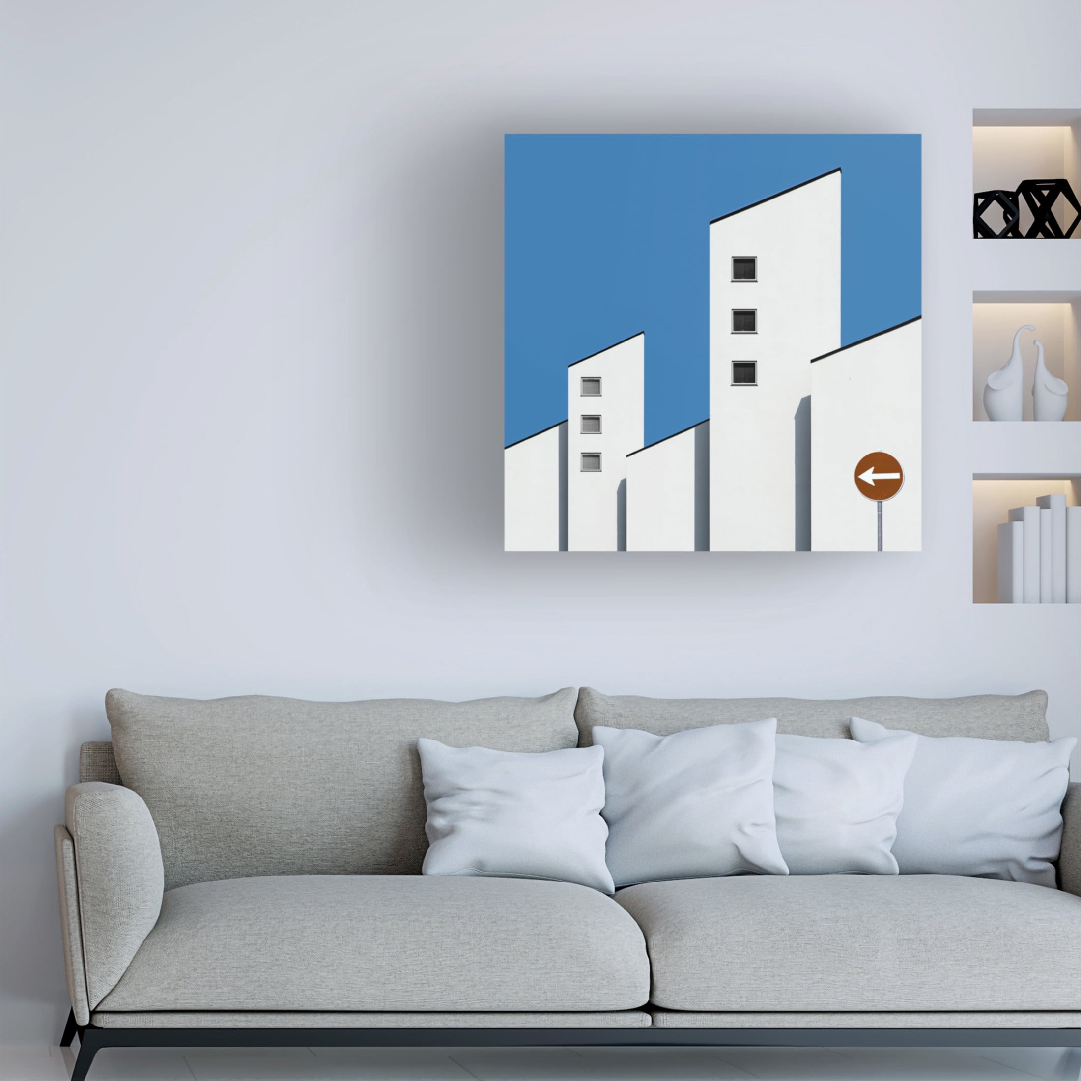 Canvas Wall Art - Inge Schuster 'Architecture' Wall Art for Living Room, Bedroom, or Office D?cor by Trademark Fine Art - 18 x 18 Inches