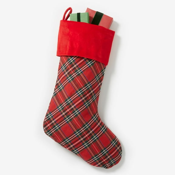 Personalization Mall Yuletide Classic Red Plaid Stocking