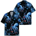 thumbnail image 3 of Tropical Octopus Summer Hawaiian Shirt For Men 80s 90s Vintage Mens Hawaiian Shirts Short Sleeve Button Down Shirt, 3 of 7