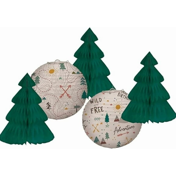 Wilderness Party Honeycomb Laterns (5)