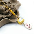 thumbnail image 3 of Mobile Phone Pendant Keychain Lucky Cat Bag Phone Charm Ceramic Phone Chain for U Disk Firmware Yellow Lucky Cat, 3 of 6