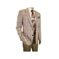 thumbnail image 4 of Men Sport Coat by Berlusconi Turkey Italian Wool Super 180's #671-15 Tan Burg, 4 of 7